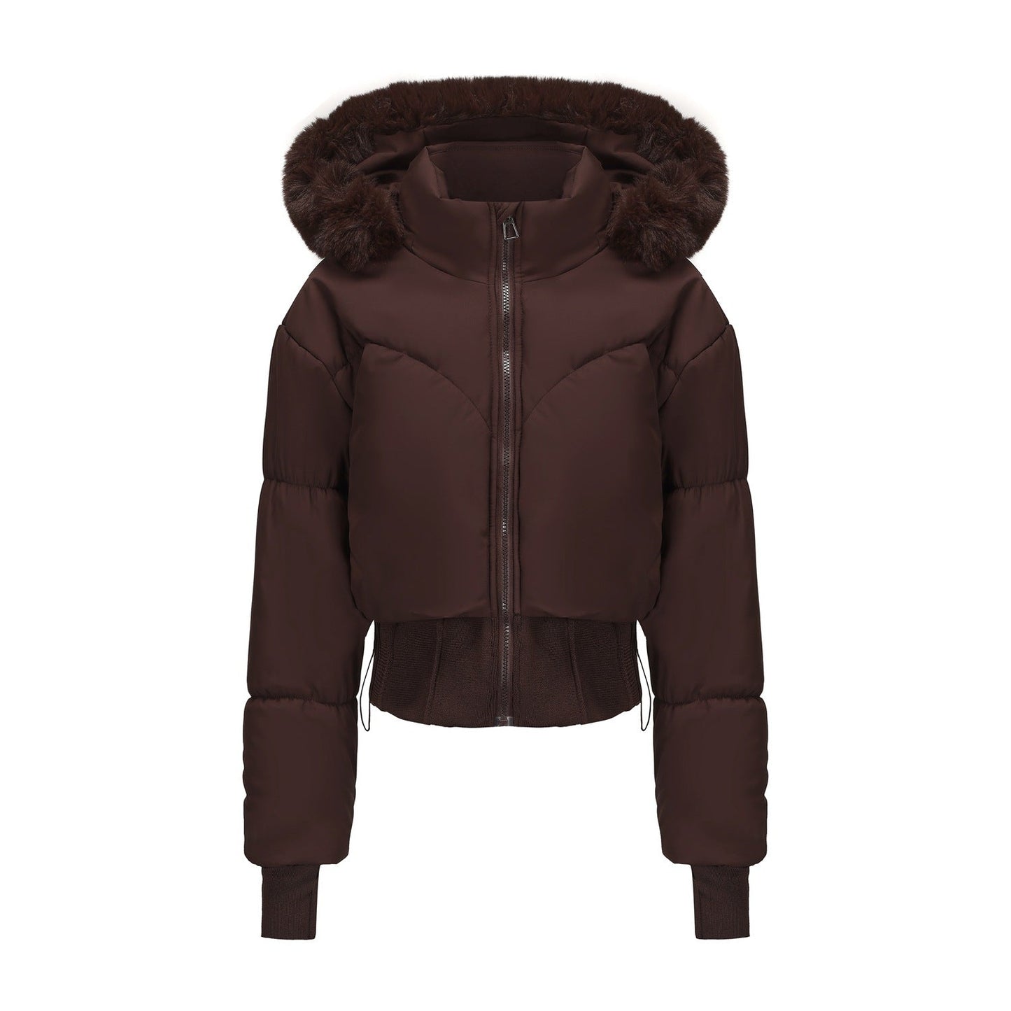 Women's Big Fur Collar Hooded Cotton Thickened Coats