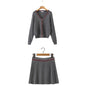 Women's Unique Autumn Long-sleeved Knitted Pleated Suits