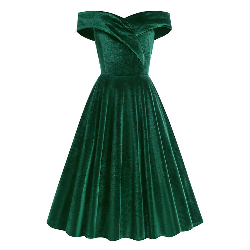 Christmas Dress Retro Big Swing Waist Dresses