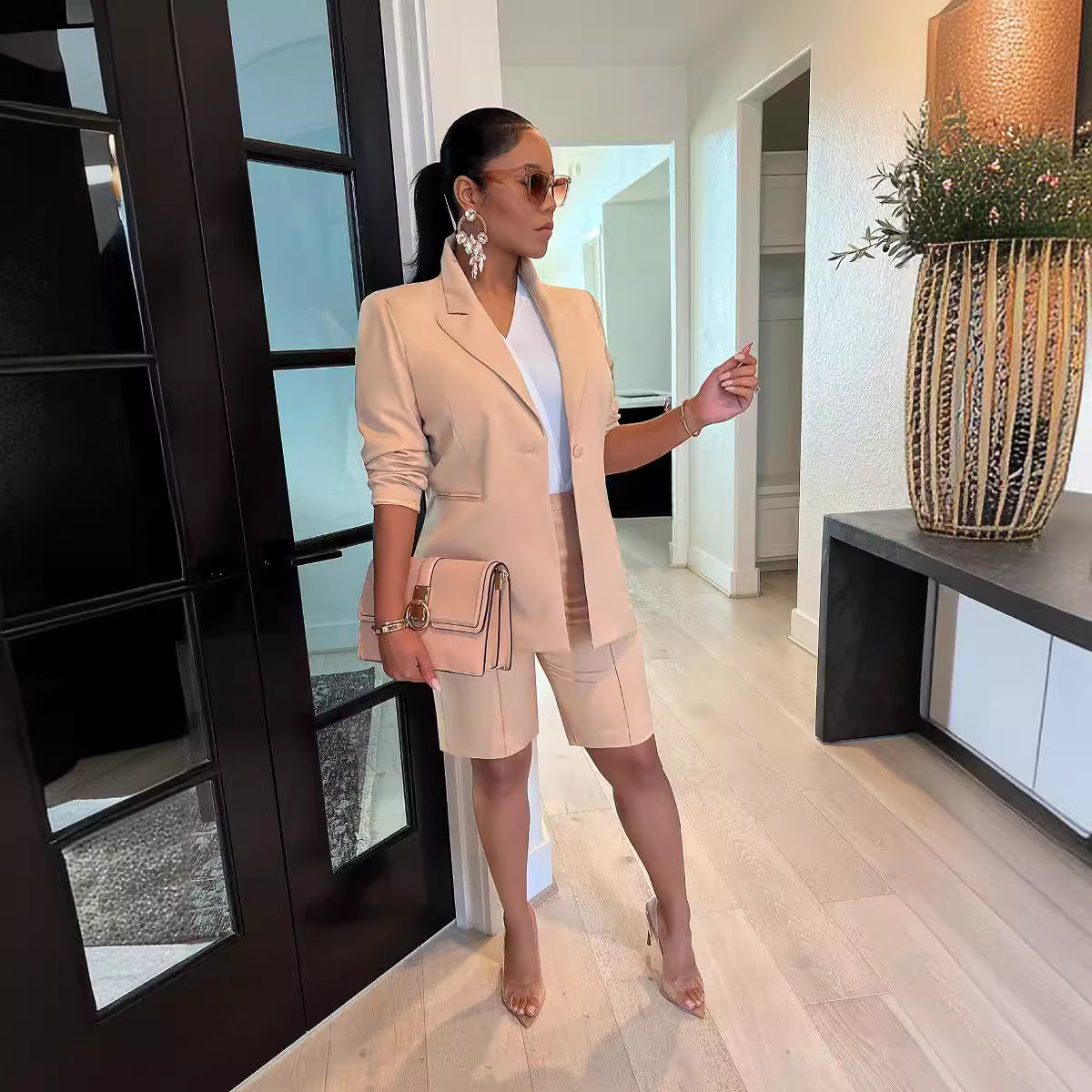 Women's Cool Fashion Two-piece Set Leisure Suits