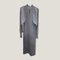 Women's Elegant Metal Decorative Batwing Sleeve Knitted Elastic Long Dresses