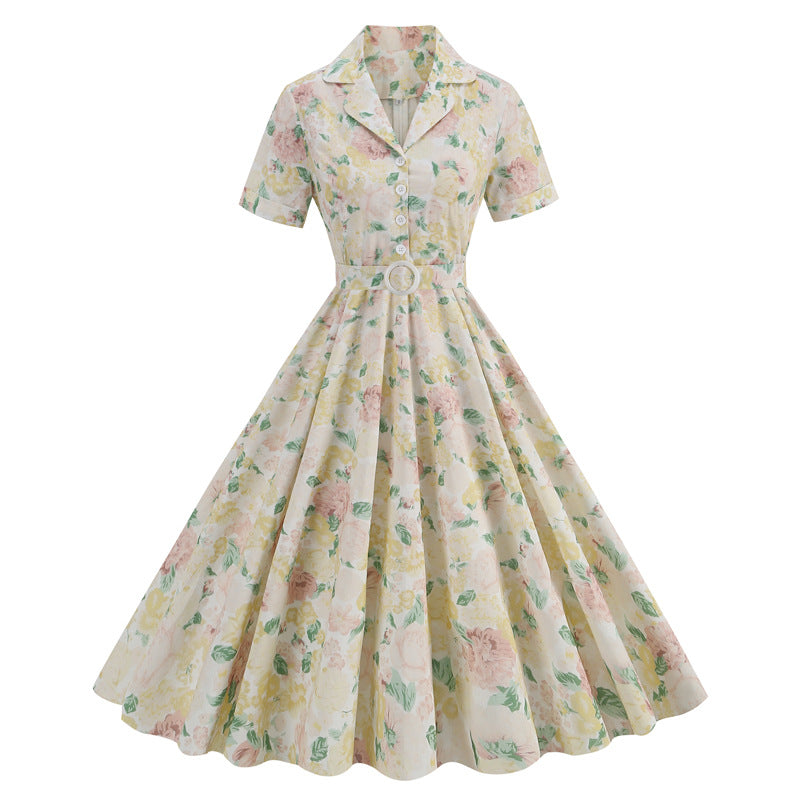 Women's Gentle Chic Design Sense Tailored Collar Dresses