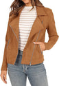 Fashion Suede Motorcycle Solid Color Zipper Shorts