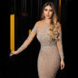 Women's Sexy Bronzing Long Sleeve Ball Gown Wedding Dresses