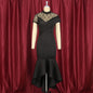 Women's Round Neck Sexy Lace Sleeve High Dresses