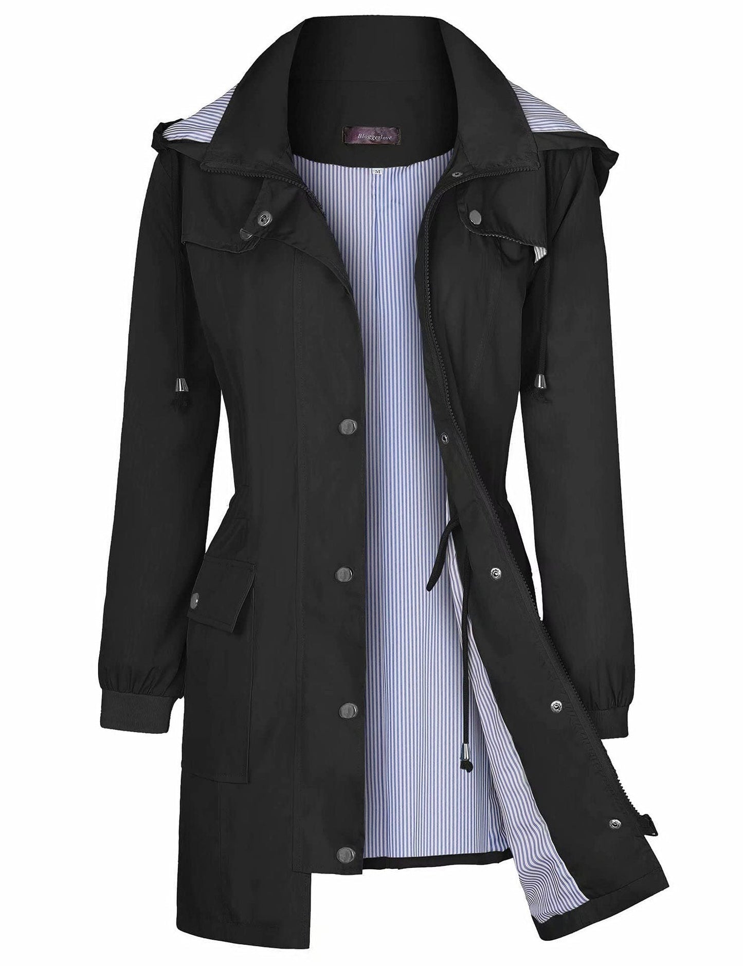 Women's Raincoat Waterproof Windbreaker Striped Mountaineering Outdoor Coats
