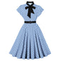 Women's Neck Slim Slimming Knee-length Dress Retro Dresses