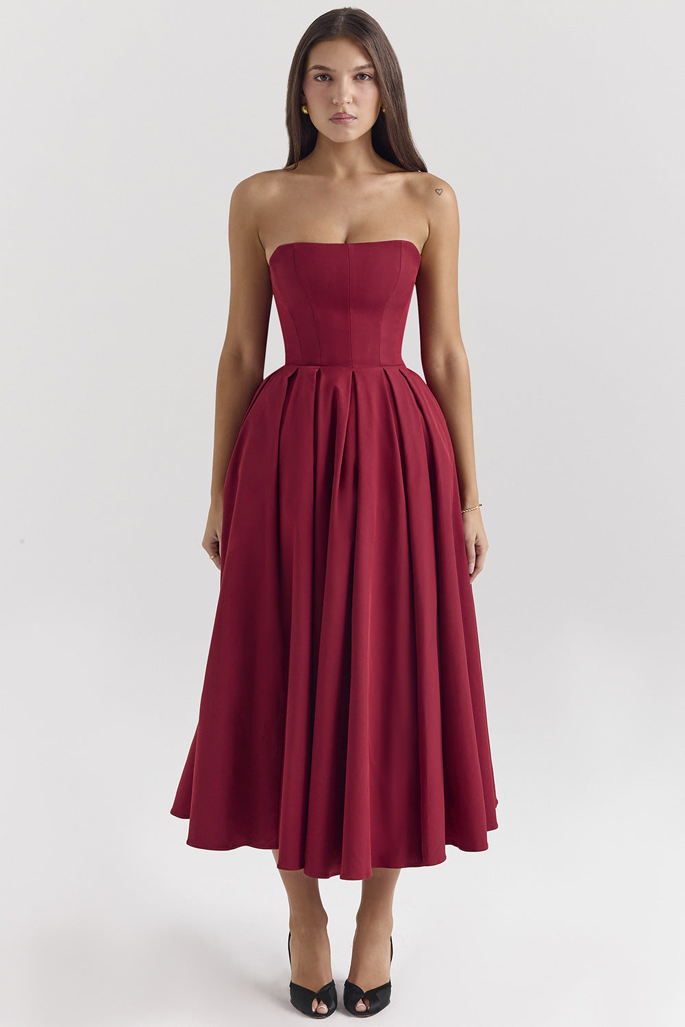 Summer Fashion Sexy Tube Pleated Dress Dresses