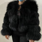 Women's Beautiful Winter Fur Imitation Stitching Coats