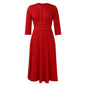 Women's Sleeve Stand Collar Fashion Party Large Dresses