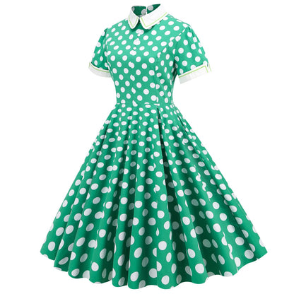 Style Royal Court Fresh Trim Contrast Dresses