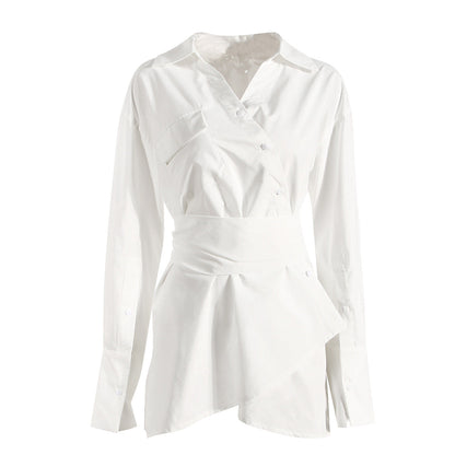 Dress Niche Design Retro Loose Waist Dresses