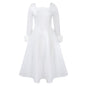 Winter Elegant Plush Decoration Large Dress Dresses
