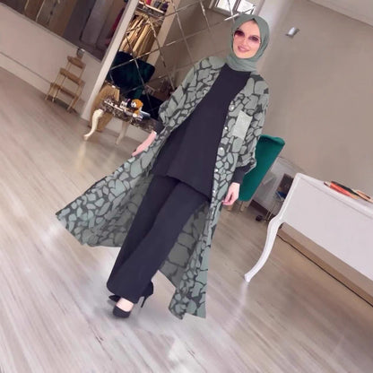 Women's Summer Fashion Printed Long Sleeve Loose Dresses