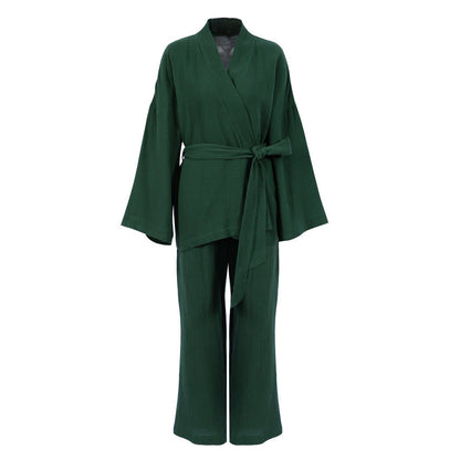 Women's Spring French Style Loose Gauze Shirt Suits