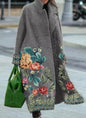 Printed Slim Fit Temperament Commute Pocket Coats