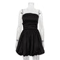 Sweet Style Tube White Satin Dress French Dresses