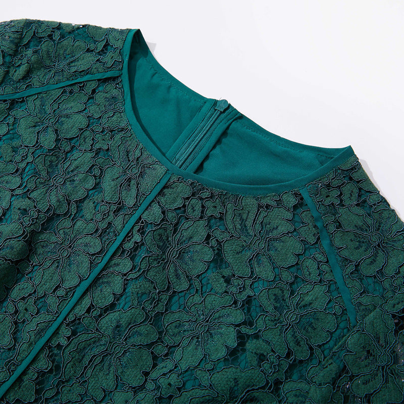 Eyelash Lace Dress Slightly Fat Fashion Match Dresses