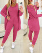 Women's Dressing Gown Round Neck Solid Color Suits