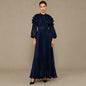 Women's Led Lantern Sleeve Dress Waist Solid Dresses