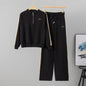 Women's Casual Sports Half Zipper Wide Leg Suits