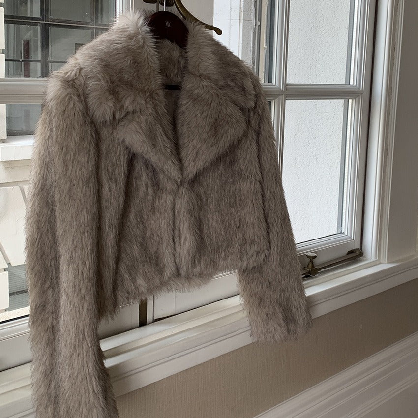 Women's Environmental Protection Fur Winter Large Lapel Coats