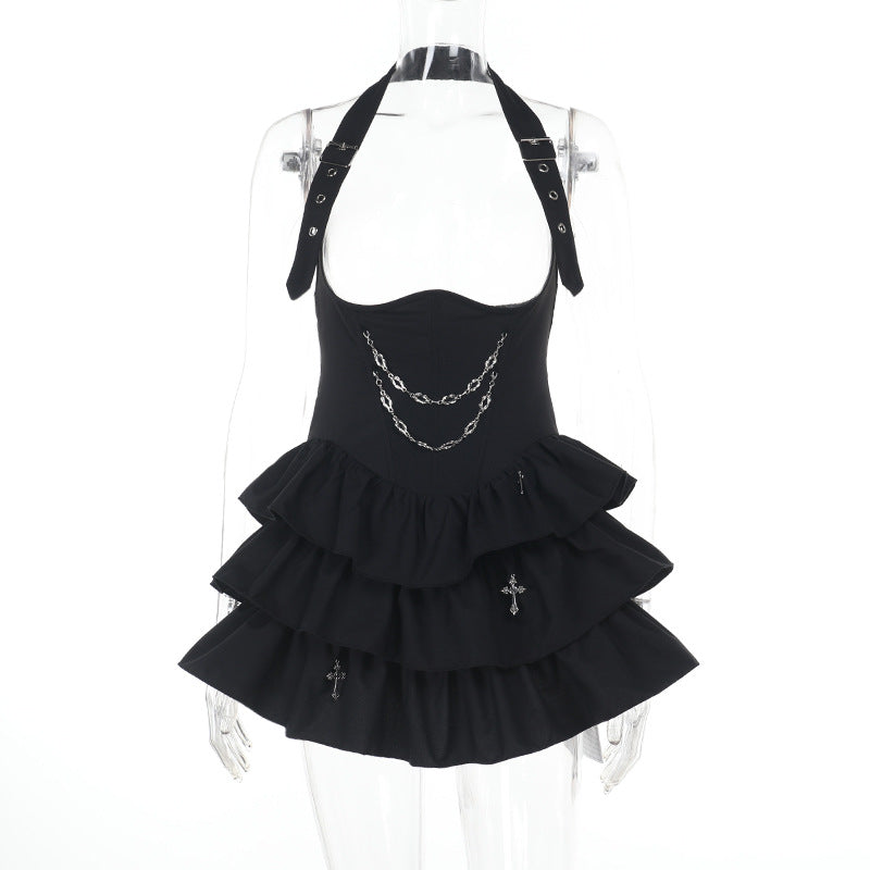 Women's Dark Goth Culture Slim Fit Shirt Outfit Suits