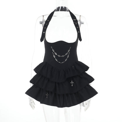 Women's Dark Goth Culture Slim Fit Shirt Outfit Suits