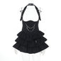 Women's Dark Goth Culture Slim Fit Shirt Outfit Suits