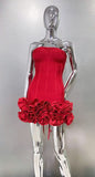Sexy Strap Adjustable Tube Flower Dress Dresses