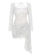 Long Sleeve Sexy Lace Fishbone Waist Skirts