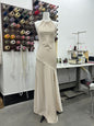 French Toast Dress Sexy Backless Satin Dresses