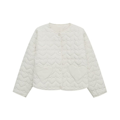 Women's Diamond Lattice Love Pocket For Coats