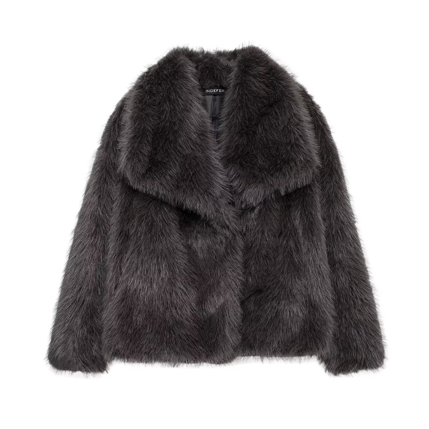 Women's Winter Street Fashion Artificial Fur Effect Coats