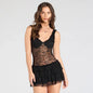 Women's Summer Exquisite Strap Transparent Lace Ruffled Dresses