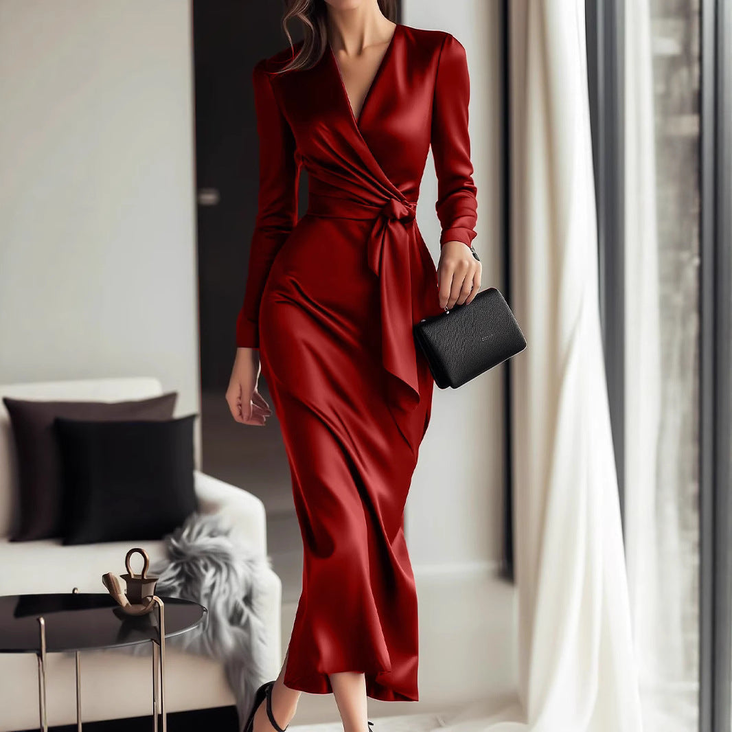 Women's Autumn Style Sexy Elegant Graceful Slim Dresses
