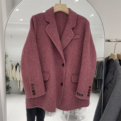 Double-sided Wool Overcoat Female Temperament Korean Coats