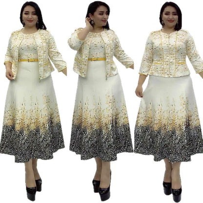 Women's African Wear With Slim Dress Professional Suits