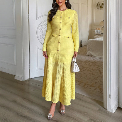 Women's Elegant Style Sleeve Solid Color Maxi Dresses