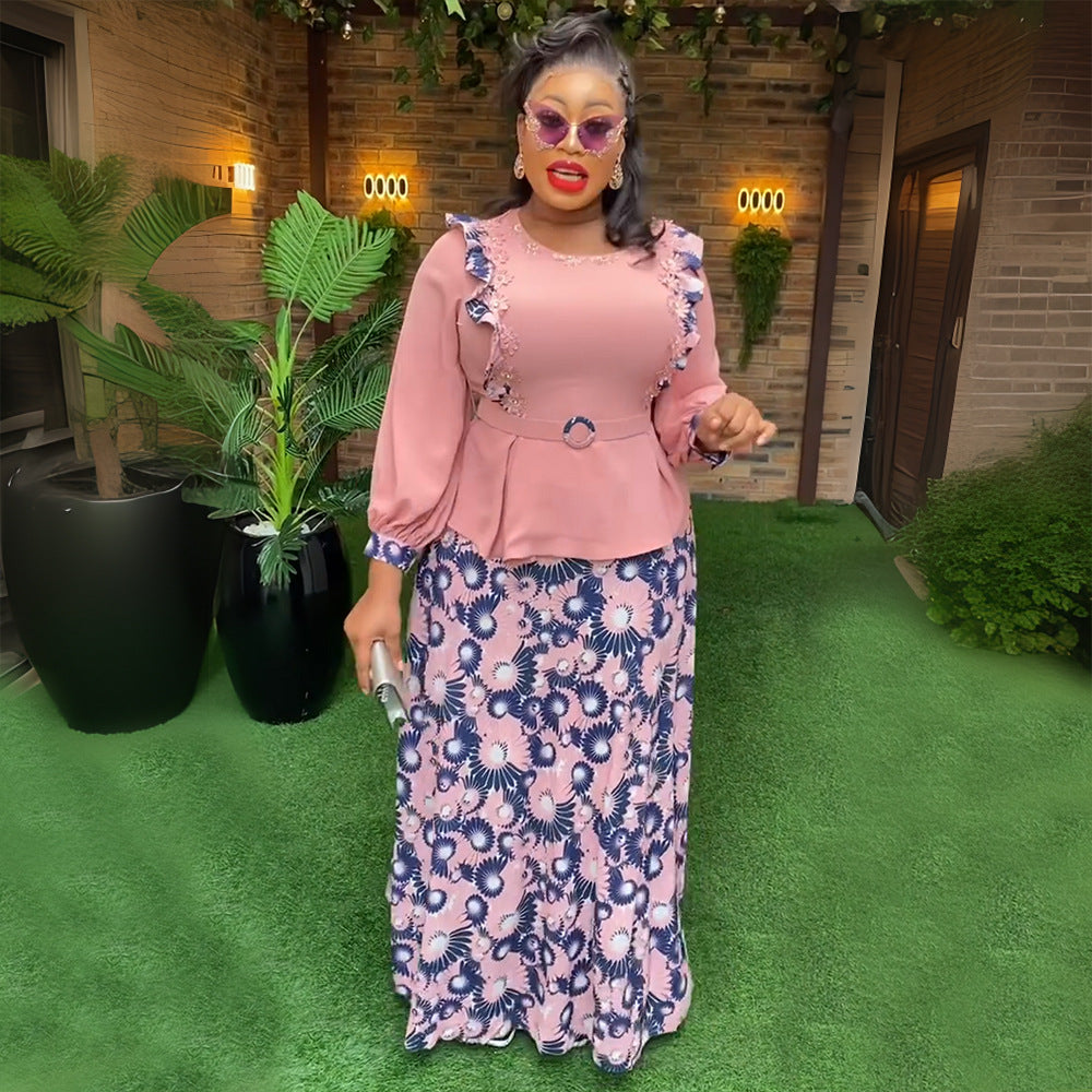 Women's African Wear Printed Dress Temperament Commute Dresses