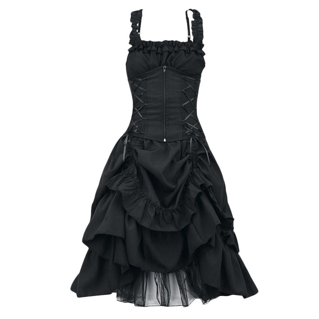 Women's Large Waist Dress Dance Retro Lolita Dresses