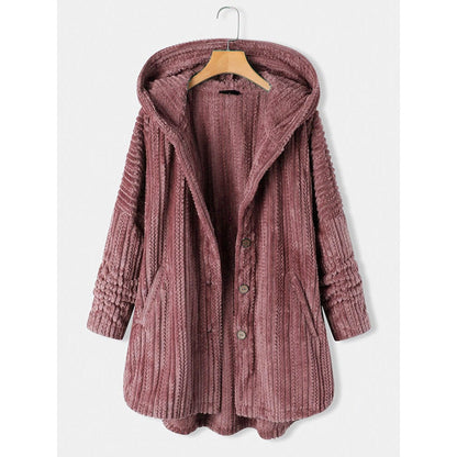 Women's Single-breasted Loose Casual Plush Temperament Long Sweaters