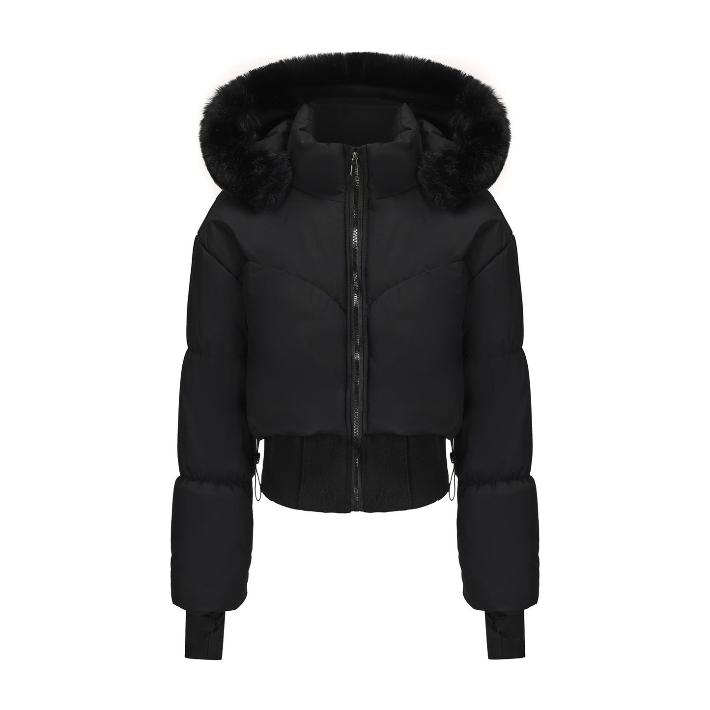Women's Big Fur Collar Hooded Cotton Thickened Coats