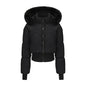 Women's Big Fur Collar Hooded Cotton Thickened Coats