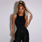 Summer Quality Women Clothing Tight Sleeveless Top Double Layer Seamless Vest Jumpsuit