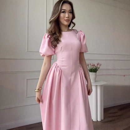Women's Sweet Elegant Sleeve Long Dress Soft Dresses