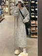 Women's Style Purple Long Dress Simple Western Knitted Dresses