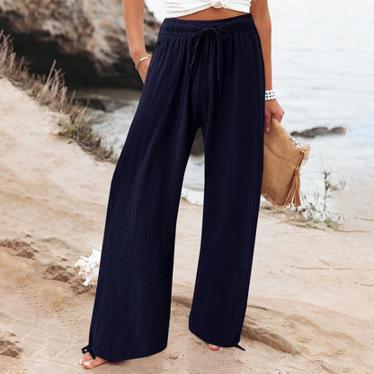 Outside Home Daily Date Pleated Thin Pants