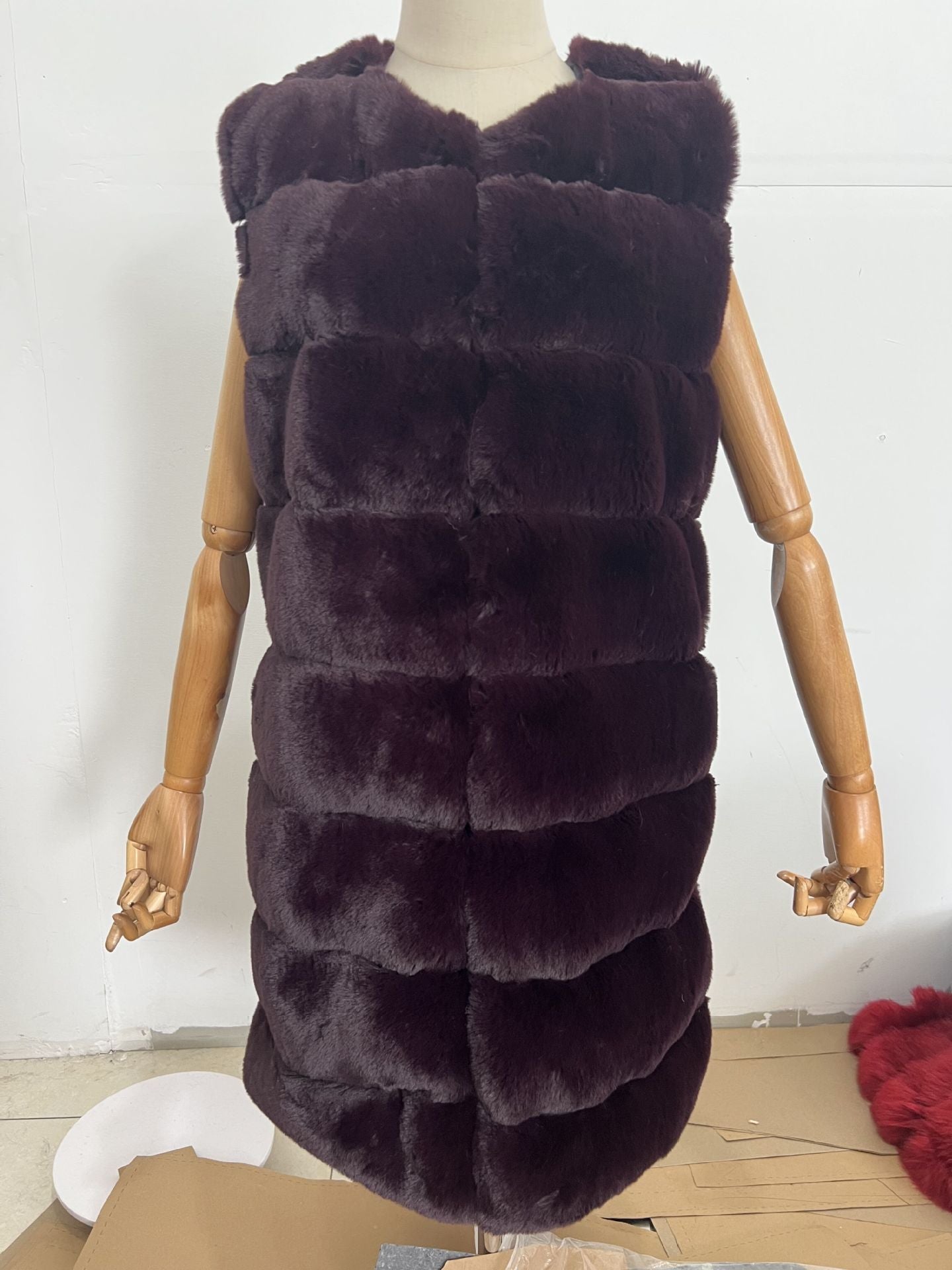 Imitation Fur Artificial Wool Long Plush Warm Coats