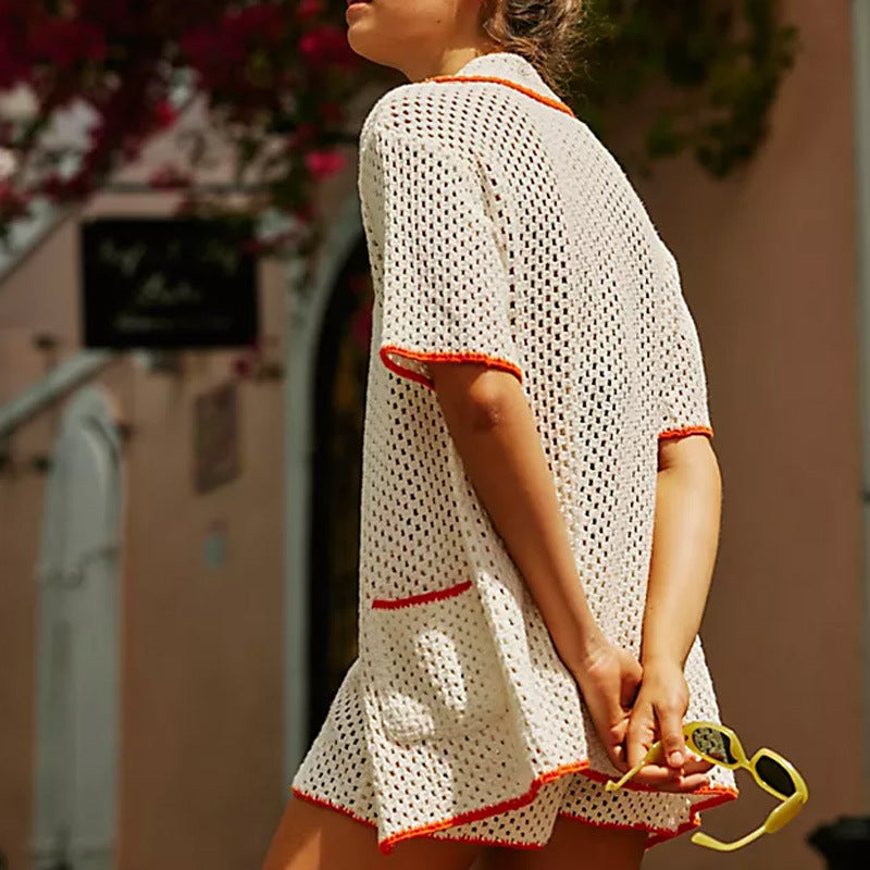 Classy Beach Style Fashion Ladies Knitting Suits